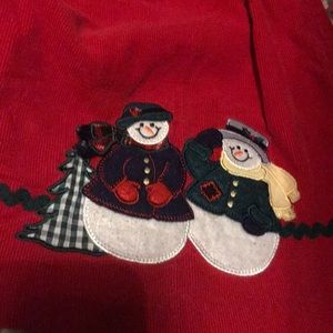 Corduroy snowmen dress
